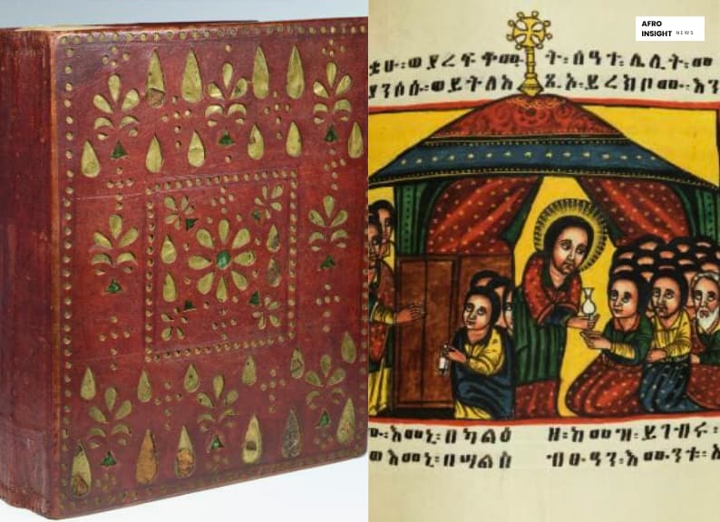 Ethiopian Emperor Tewodros Bible on sale in Dubai